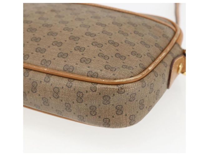 Gucci Borsa a Spalla Micro GG Supreme PVC Beige Oro 007 113 0095 Auth ka1300 D'oro - vista 9