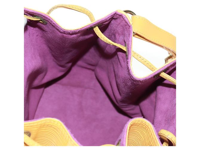 Noe LOUIS VUITTON Borsa a Spalla Petit Noé Epi Gialla M44109 LV Auth BA9123 Giallo - vista 21