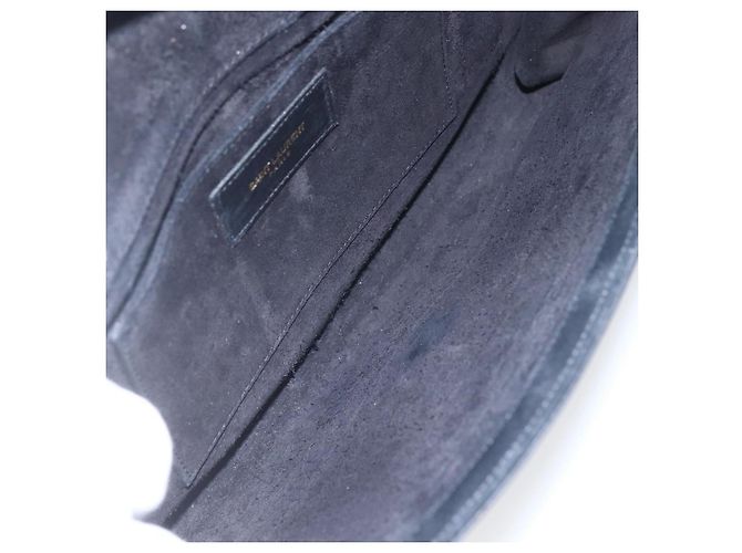 SAINT LAURENT Pochette in Pelle Nera Oro Auth ka1261 Nero D'oro - vista 10