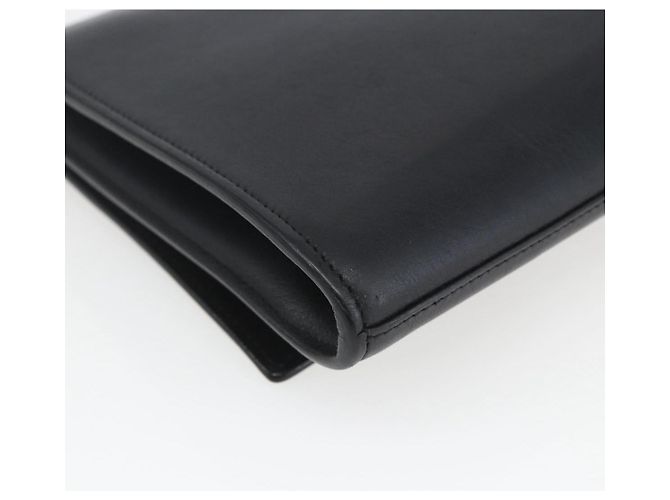 SAINT LAURENT Pochette in Pelle Nera Oro Auth ka1261 Nero D'oro - vista 15