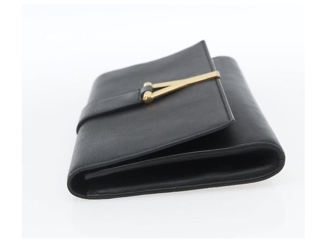 SAINT LAURENT Pochette in Pelle Nera Oro Auth ka1261 Nero D'oro - vista 3
