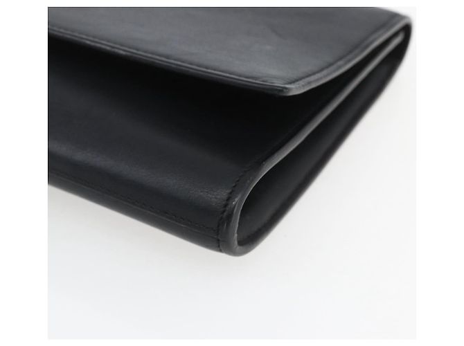 SAINT LAURENT Pochette in Pelle Nera Oro Auth ka1261 Nero D'oro - vista 7