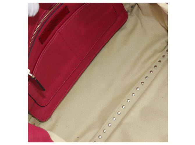 VALENTINO Rock Nieten Tote Bag Leder 2in1 Rosa Gold Auth BA9403 Pink Golden - Ansicht 12