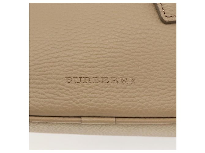 Burberry Borsa a Spalla in Pelle Beige Argento Auth am10199V - vista 10