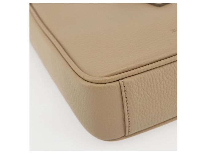 Burberry Borsa a Spalla in Pelle Beige Argento Auth am10199V - vista 14