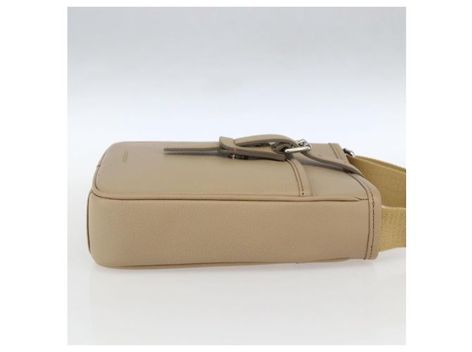 Burberry Borsa a Spalla in Pelle Beige Argento Auth am10199V - vista 4