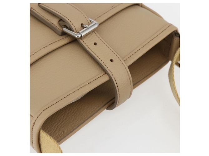 Burberry Borsa a Spalla in Pelle Beige Argento Auth am10199V - vista 6