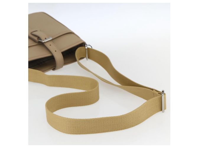Burberry Borsa a Spalla in Pelle Beige Argento Auth am10199V - vista 7