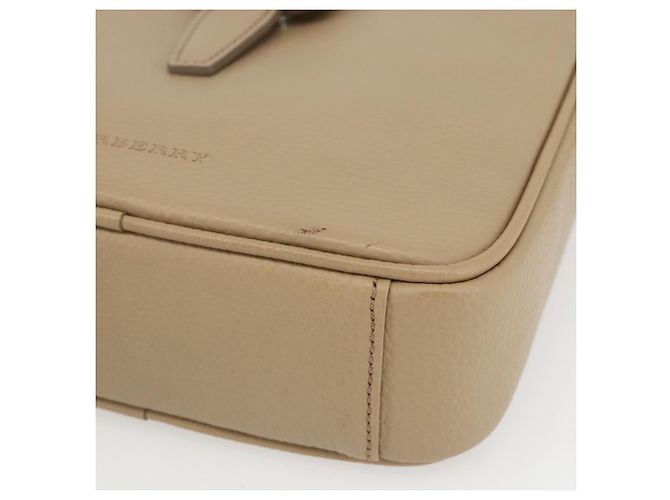 Burberry Borsa a Spalla in Pelle Beige Argento Auth am10199V - vista 9