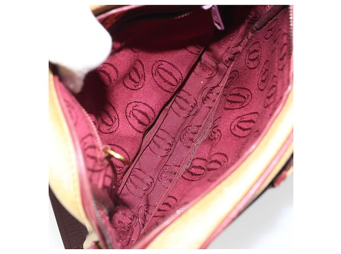 CARTIER Borsa a Spalla Must Line Pelle Oro Giallo Auth BA9382 D'oro - vista 12