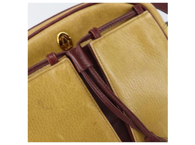 CARTIER Borsa a Spalla Must Line Pelle Oro Giallo Auth BA9382 D'oro - vista 17