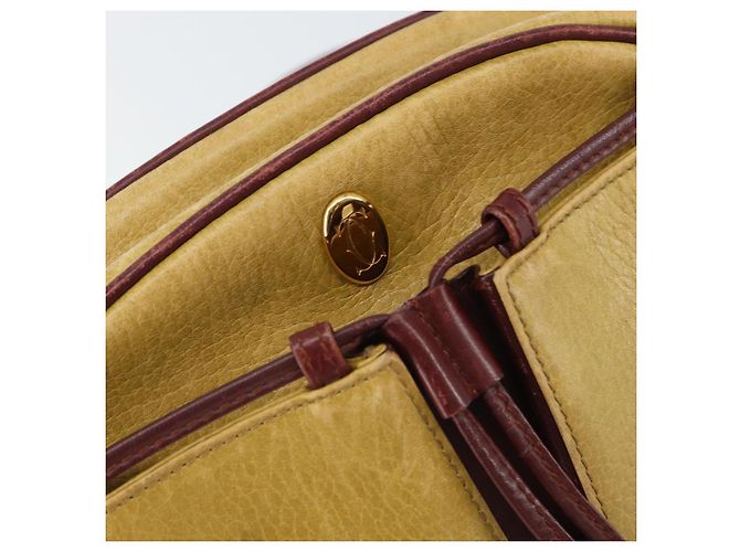 CARTIER Borsa a Spalla Must Line Pelle Oro Giallo Auth BA9382 D'oro - vista 18