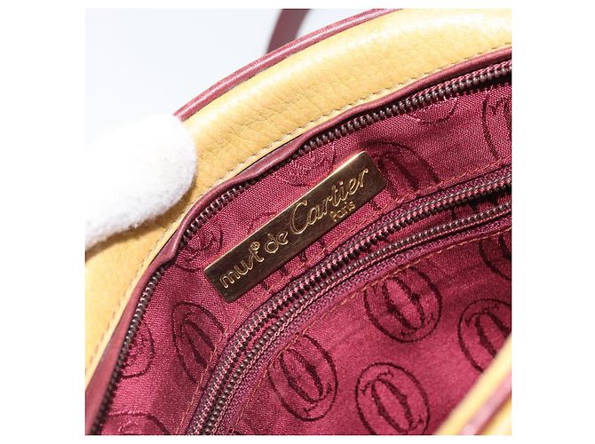 CARTIER Borsa a Spalla Must Line Pelle Oro Giallo Auth BA9382 D'oro - vista 19