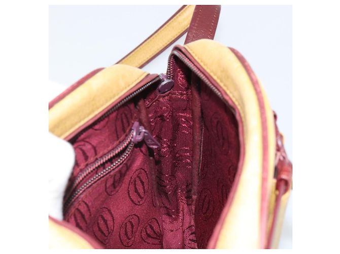 CARTIER Borsa a Spalla Must Line Pelle Oro Giallo Auth BA9382 D'oro - vista 20