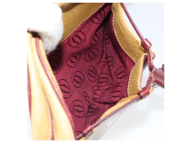 CARTIER Borsa a Spalla Must Line Pelle Oro Giallo Auth BA9382 D'oro - vista 23