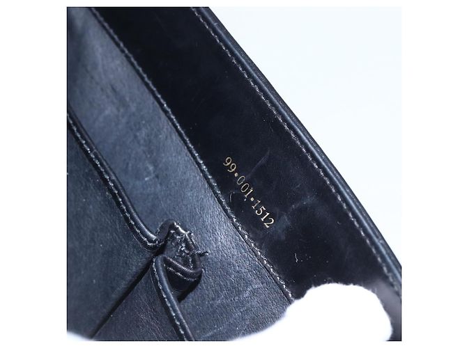Borsa a Spalla in Pelle Nera e Oro GUCCI 001 4214 Auth 160233 Nero D'oro - vista 12