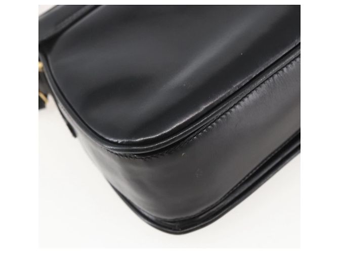 Borsa a Spalla in Pelle Nera e Oro GUCCI 001 4214 Auth 160233 Nero D'oro - vista 17