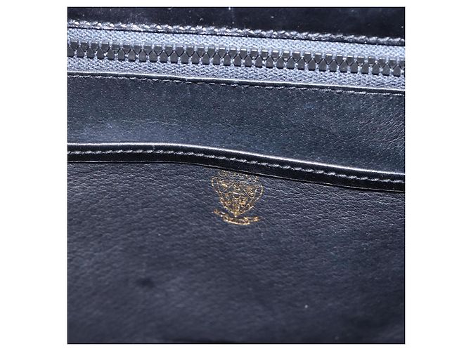 Borsa a Spalla in Pelle Nera e Oro GUCCI 001 4214 Auth 160233 Nero D'oro - vista 19