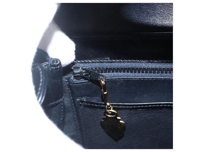 Borsa a Spalla in Pelle Nera e Oro GUCCI 001 4214 Auth 160233 Nero D'oro - vista 20