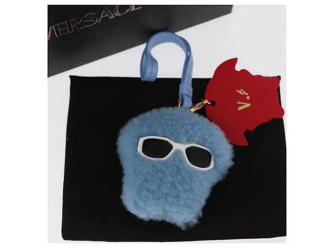 CHARME in pelliccia shearling morbida Medusa VERSACE Blu Auth BA9260V - vista 10