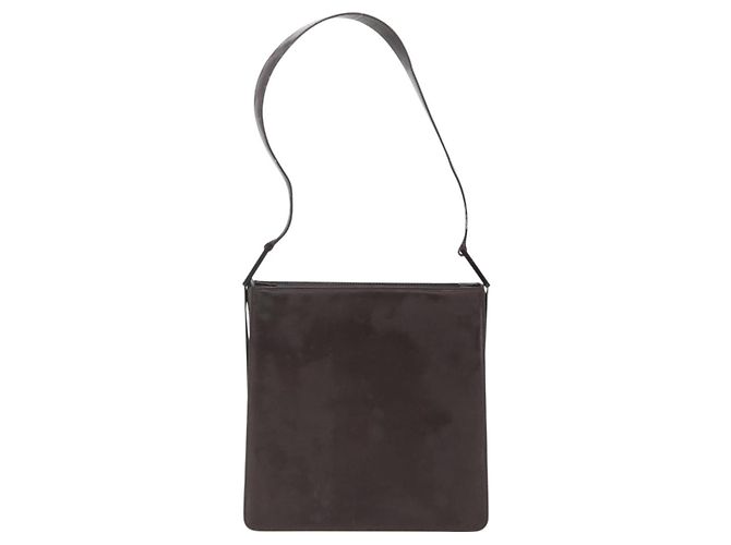 Gucci Borsa a Spalla in Pelle Marrone Auth 160297 - vista 2