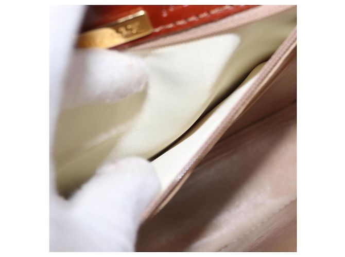 BALLY Borsa a Mano in Pelle 2 in 1 Marrone Oro Auth 159141 D'oro - vista 12