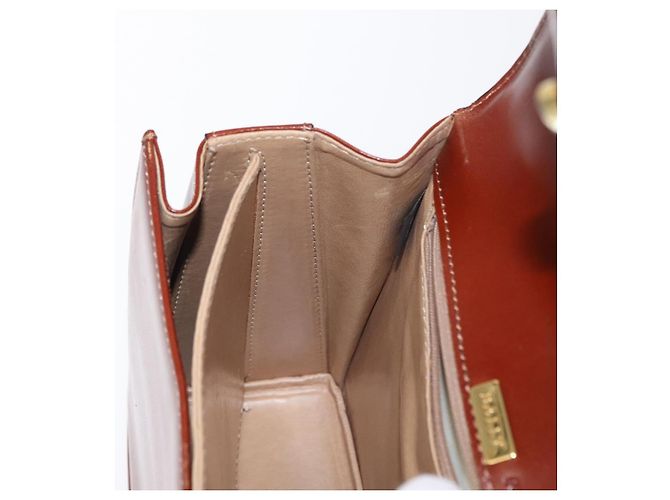 BALLY Borsa a Mano in Pelle 2 in 1 Marrone Oro Auth 159141 D'oro - vista 22