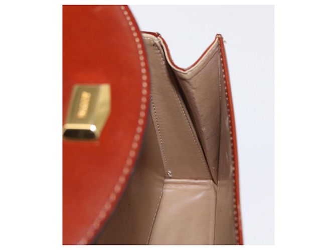 BALLY Borsa a Mano in Pelle 2 in 1 Marrone Oro Auth 159141 D'oro - vista 25