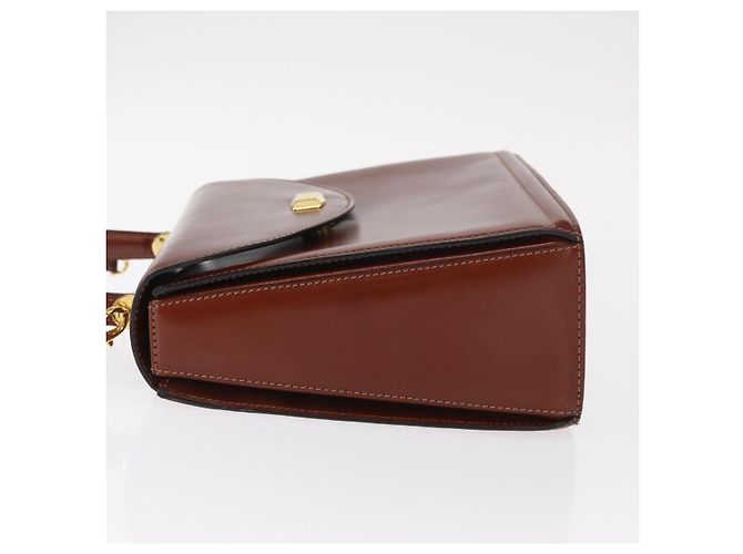 BALLY Borsa a Mano in Pelle 2 in 1 Marrone Oro Auth 159141 D'oro - vista 4