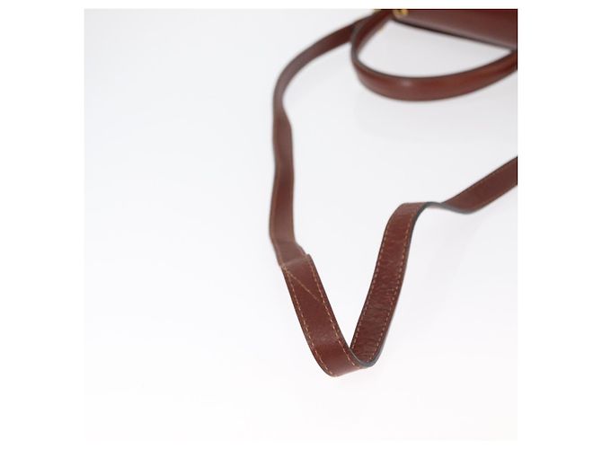 BALLY Borsa a Mano in Pelle 2 in 1 Marrone Oro Auth 159141 D'oro - vista 8