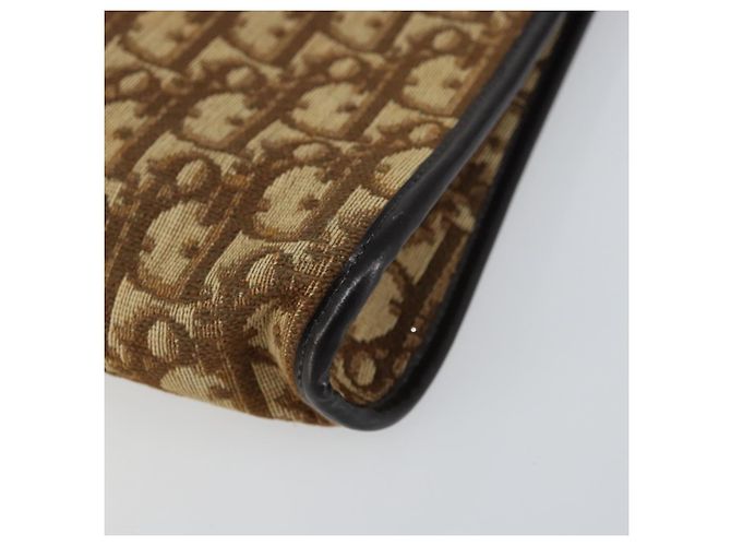 Borsa a Spalla in Tela Trotter Christian Dior Beige Oro Auth 159028 D'oro - vista 15