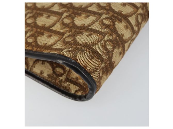 Borsa a Spalla in Tela Trotter Christian Dior Beige Oro Auth 159028 D'oro - vista 16