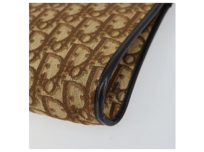 Borsa a Spalla in Tela Trotter Christian Dior Beige Oro Auth 159028 D'oro - vista 9
