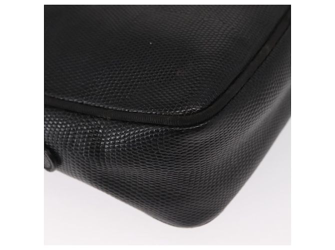Borsa a Spalla Vala in Pelle Nera e Oro Salvatore Ferragamo Auth gh1483 - vista 15