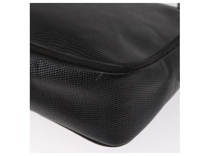 Borsa a Spalla Vala in Pelle Nera e Oro Salvatore Ferragamo Auth gh1483 - vista 16