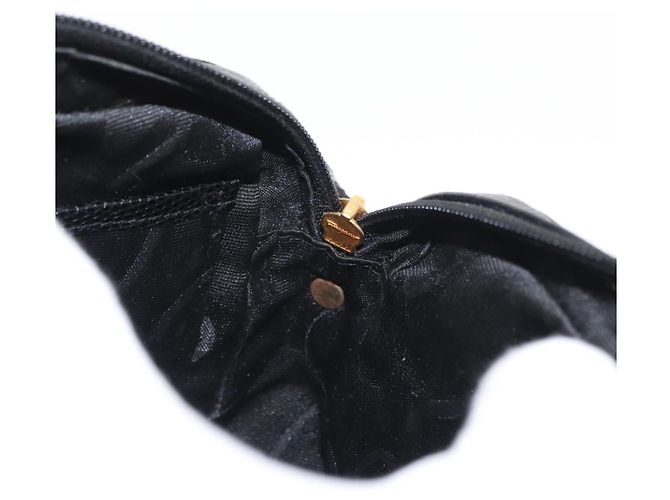 Borsa a Spalla Vala in Pelle Nera e Oro Salvatore Ferragamo Auth gh1483 - vista 18