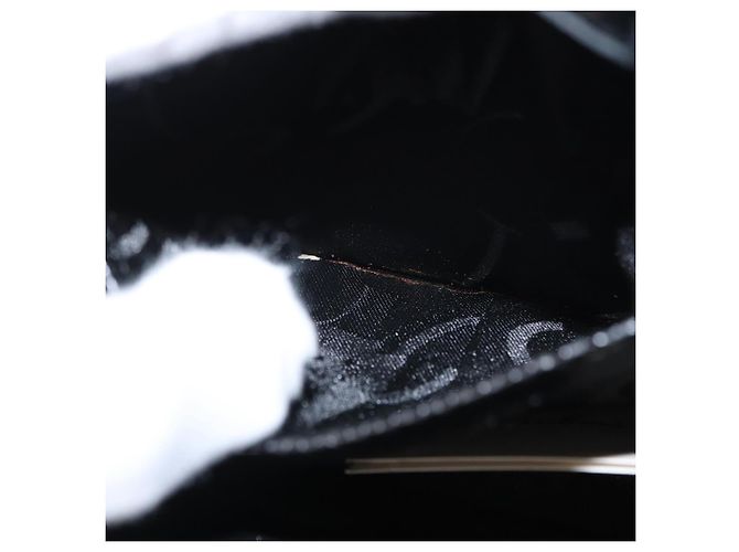 Borsa a Spalla Vala in Pelle Nera e Oro Salvatore Ferragamo Auth gh1483 - vista 20