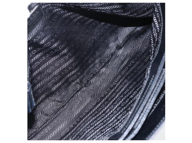 PRADA Sports Backpack Canvas Black Silver Auth 160521 Silvery - view 11