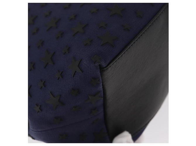 Jimmy Choo Tote Bag Sophia S aus Canvas Navy Silber Auth BA9319 Marineblau - Ansicht 15