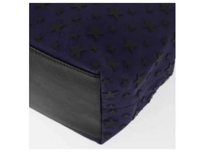 Jimmy Choo Tote Bag Sophia S aus Canvas Navy Silber Auth BA9319 Marineblau - Ansicht 16