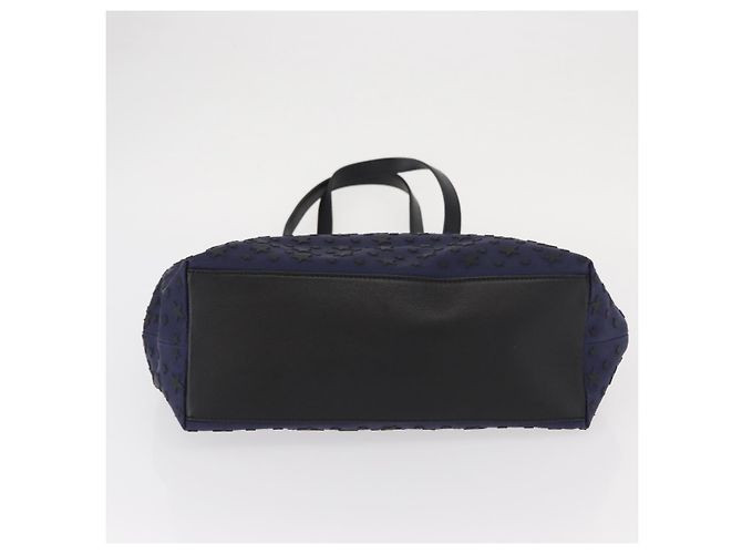 Jimmy Choo Tote Bag Sophia S aus Canvas Navy Silber Auth BA9319 Marineblau - Ansicht 5