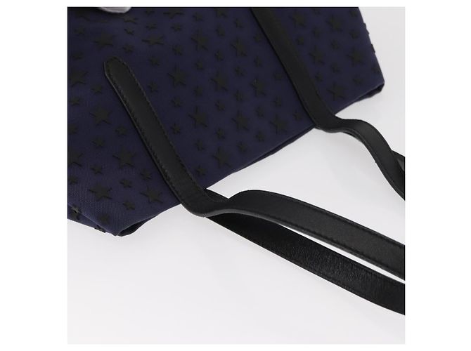 Jimmy Choo Tote Bag Sophia S aus Canvas Navy Silber Auth BA9319 Marineblau - Ansicht 6