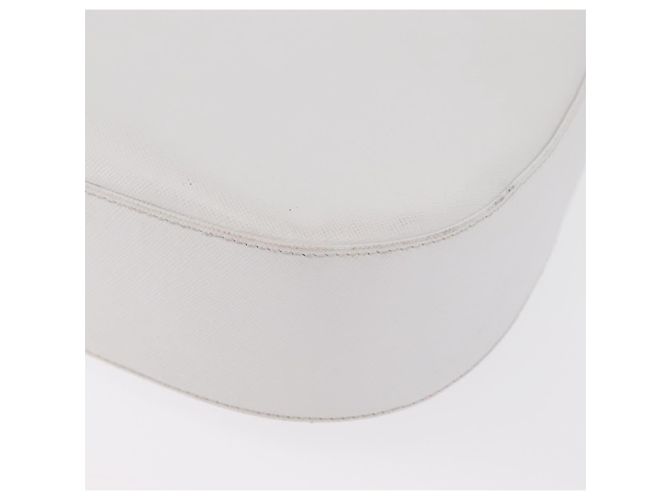 Borsa a Spalla Gancini in Pelle Bianca e Argento di Salvatore Ferragamo Auth BA9272 Bianco - vista 14