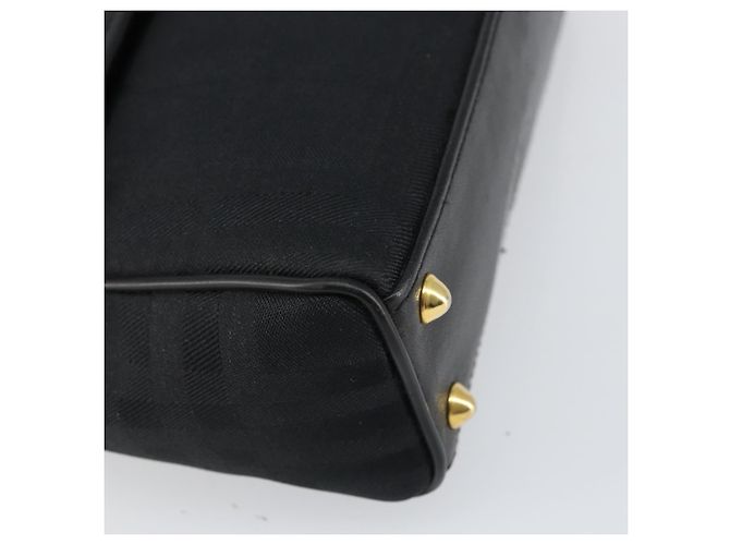 Autre Marque Borsa a mano in pelle e tela Nova Check di Burberrys Nero Oro Auth gh1496 D'oro - vista 14