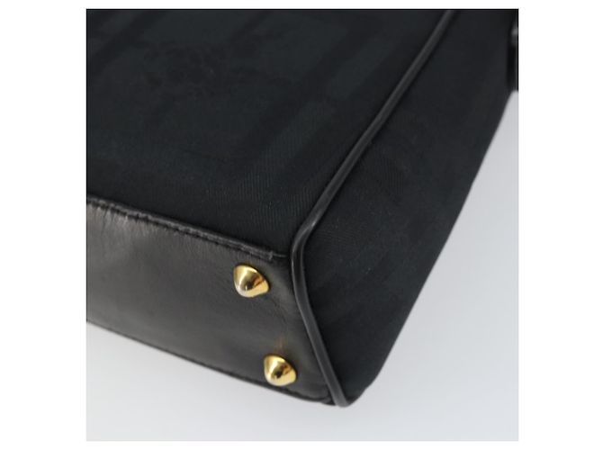 Autre Marque Borsa a mano in pelle e tela Nova Check di Burberrys Nero Oro Auth gh1496 D'oro - vista 15