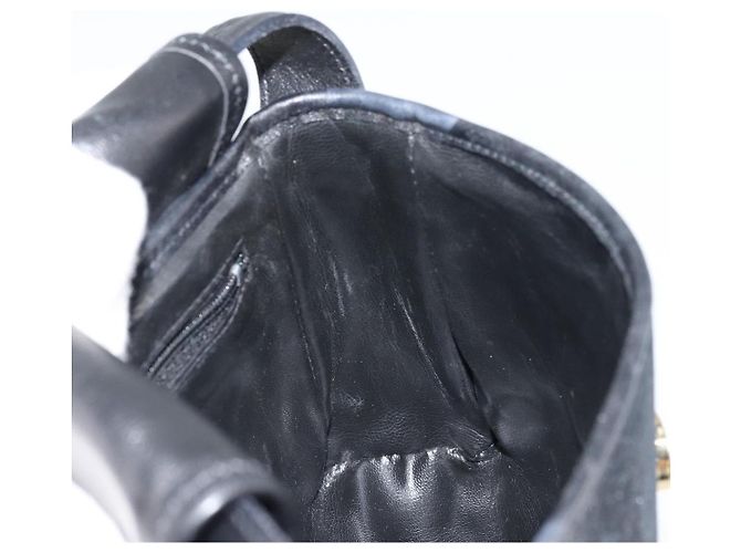 Autre Marque Borsa a mano in pelle e tela Nova Check di Burberrys Nero Oro Auth gh1496 D'oro - vista 18