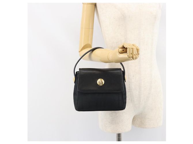 Autre Marque Borsa a mano in pelle e tela Nova Check di Burberrys Nero Oro Auth gh1496 D'oro - vista 22