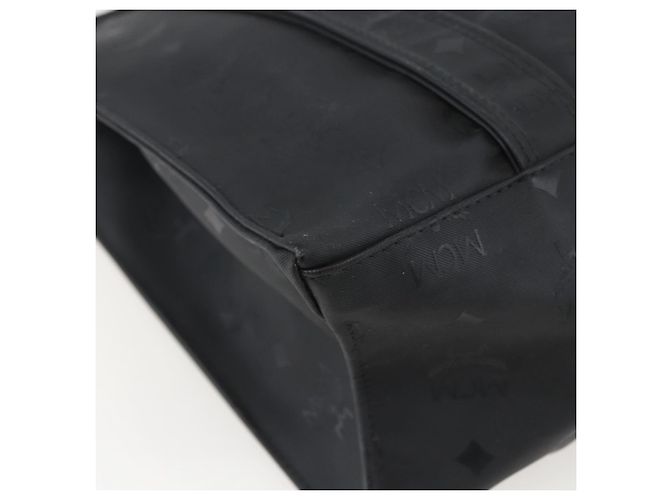 Borsa tote MCM Logogram Vicetos PVC Nero Oro Auth 160044 D'oro - vista 16