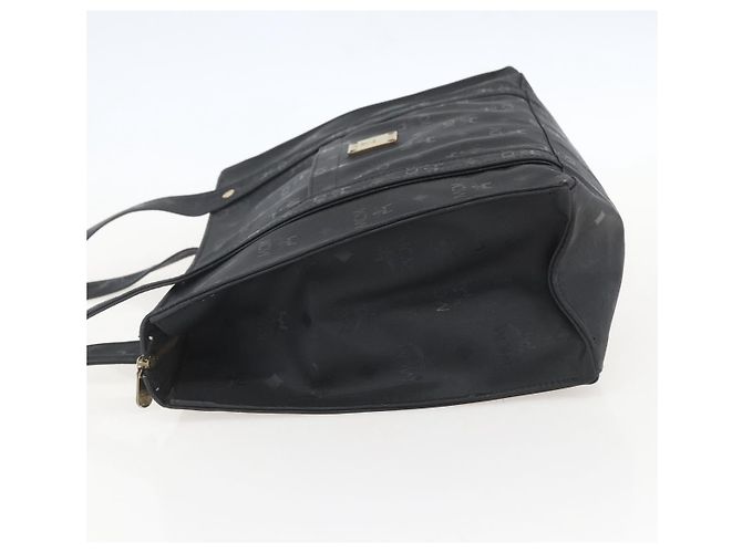 Borsa tote MCM Logogram Vicetos PVC Nero Oro Auth 160044 D'oro - vista 3