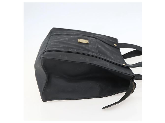 Borsa tote MCM Logogram Vicetos PVC Nero Oro Auth 160044 D'oro - vista 4